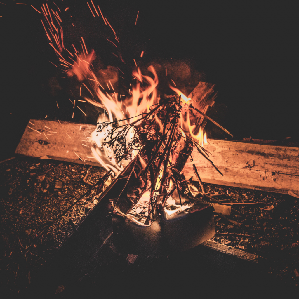 Digital Marketing metaphor image of lighting a bonfire
