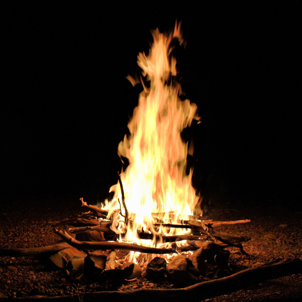 Digital Marketing metaphor image of a roaring bonfire